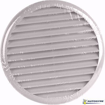 Grille d'aération PVC Autogyre à persiennes avec moustiquaire blanche ø125/160 mm