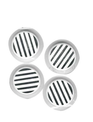 Grille d'aération PVC Autogyre à persiennes blanche Ø40 mm, 4 pièces