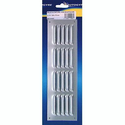 Grille D'aération Métallique Réglable En Aluminium Anodisé - Dimensions 175 X 70 Mm - Marque AUTOGYRE, Neuve