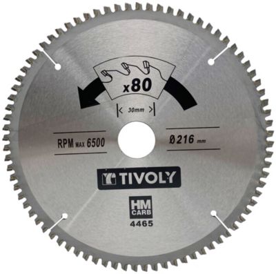 Tivoly Lame de Scie Circulaire D160mm 40 Dents en Carbure Pour Scie Portative Pour Découpe Matériaux