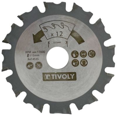 Disque à sculpter TIVOLY pour meuleuse angulaire 115 mm Tronçonner le bois et les corps étrangers