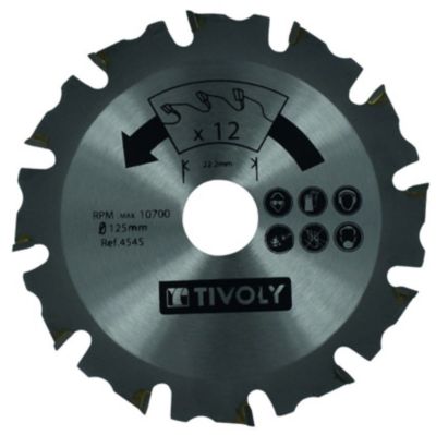 Disque à sculpter pour meuleuse angulaire TIVOLY 125 mm Pour bois et corps étrangers - vue 2