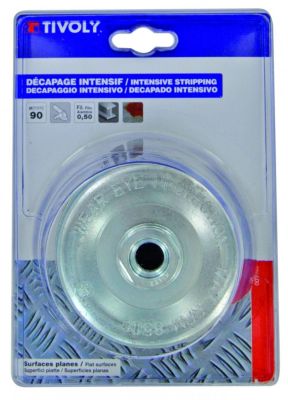 Brosse coupe TIVOLY Mèche Mèches torsadées en acier Axe 14mm Diamètre 90mm