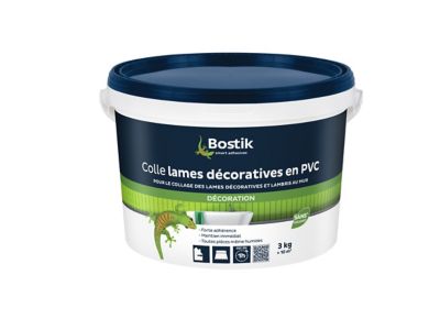 Colle lame décorative et lambris en PVC murale Bostik 3kg