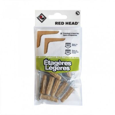 kit chevilles à expansion etagère légère HEAD Diam.8 x .32 mm