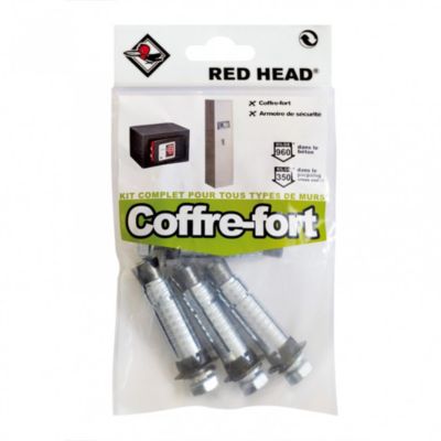 Kit chevilles à expansion HEAD G2x 14x55mm Acier inox Lot de 2 Fixation coffre fort