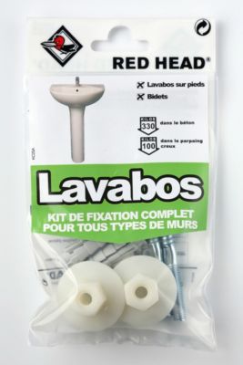 Kit de fixation HEAD Lavabos Nylon Lot de 2