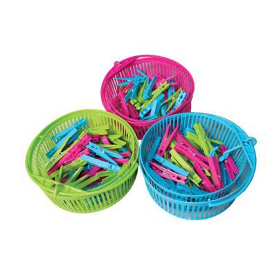 Corbeille + 40 pinces à linge Rozenbal