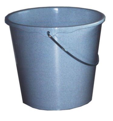 Seau à usage ménager en plastique souple ø30 cm 12L gris bleu