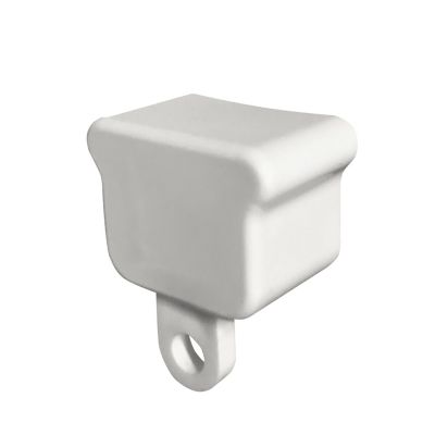 Paire Butée pour rail à rideaux Ridorail blanc
