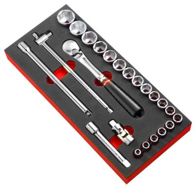 Module Douilles / Cliquet 12'' FACOM Etanche / Haute Performance Plateau Mousse - vue 5