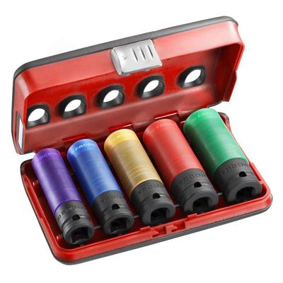 Jeu de 5 douilles longues pour clés à chocs 12 FACOM NSI.5LPB - vue 6