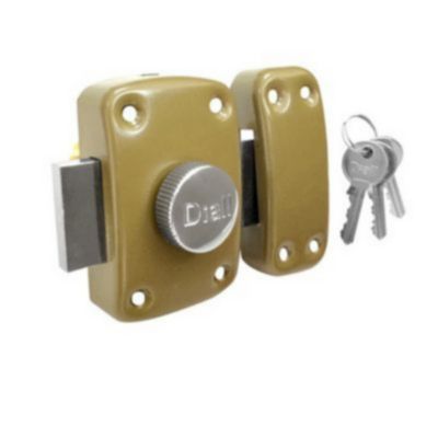 Verrou de sûreté à bouton 45 mm ø23 cm doré