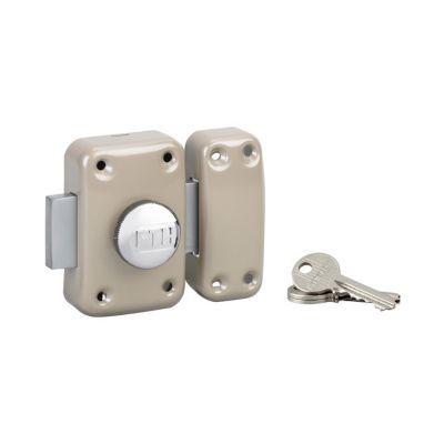 2 verrous de sûreté Apache à bouton et cylindre 45 mm