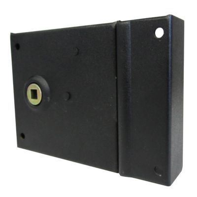 Serrure verrou en applique Diall noire 8 x 8 cm