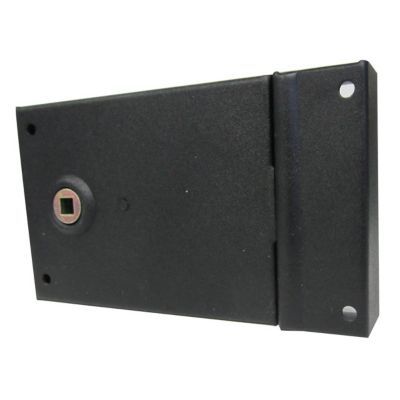 Serrure verrou en applique Diall noir 11 x 8 cm