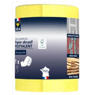 Feuille abrasive 93 mm x 5 m grain 120 en rouleau