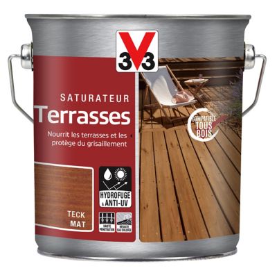 Saturateur extérieur terrasse 2,5L coloris Teck