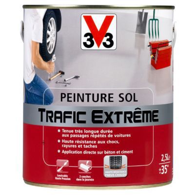 Peinture intérieure pour sol trafic extrême V33 blanc 500 ml
