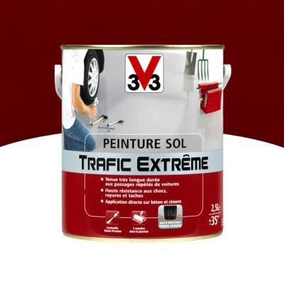 Peinture Pour Sol Int Ext Trafic Extreme Rouge Brique 2 5 L Castorama