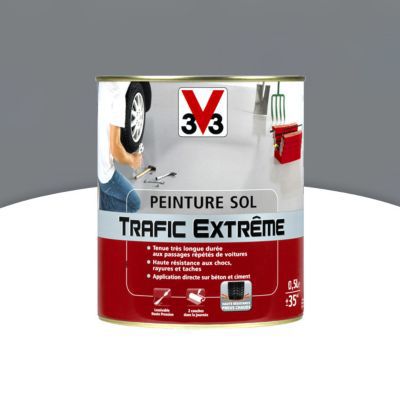 Peinture intérieure pour sol trafic extrême V33 gris foncé 500 ml