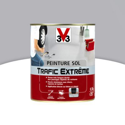 Peinture intérieure pour sol trafic extrême V33 gris clair 500 ml