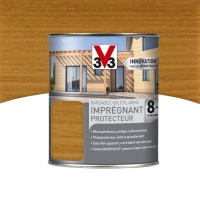 Lasure extérieure imprégnant protecteur V33 Chêne clair 1L - 8 ans