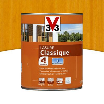Lasure extérieure classique V33 Chêne clair 1L - 4 ans