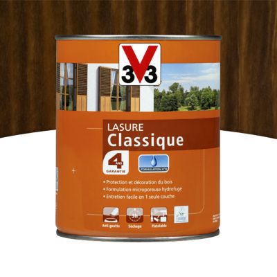 Lasure extérieure classique V33 Chêne moyen 1L - 4 ans