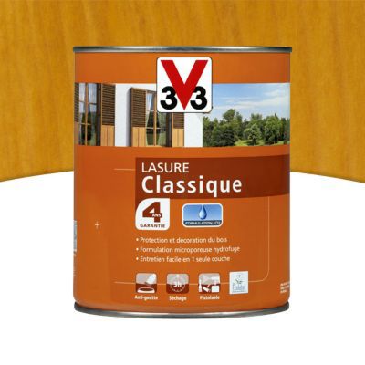 Lasure extérieure classique V33 Chêne naturel 1L - 4 ans