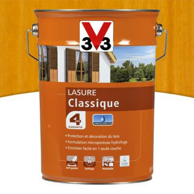 Lasure extérieure classique V33 Chêne clair 5L - 4 ans