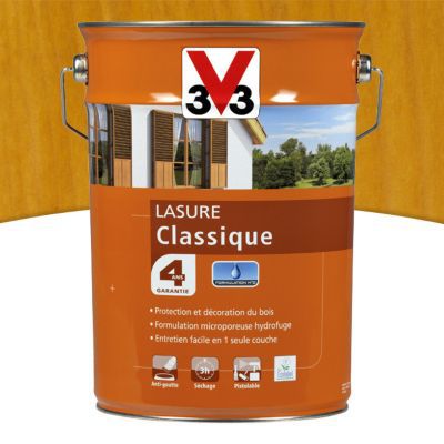 Lasure extérieure classique V33 Chêne naturel 5L - 4 ans