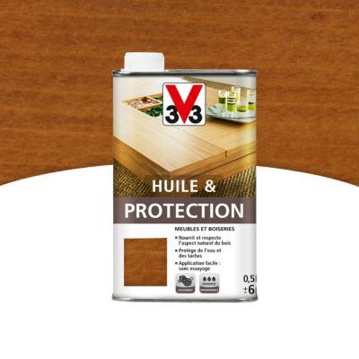 Huile et protection meubles et boiseries V33 teck mat 0,5L