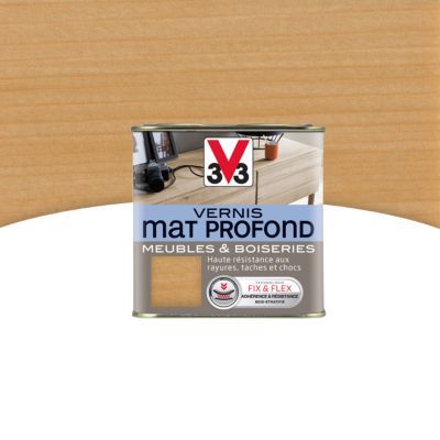 Vernis meubles et boiseries V33 Mat profond chêne clair mat 0,25L