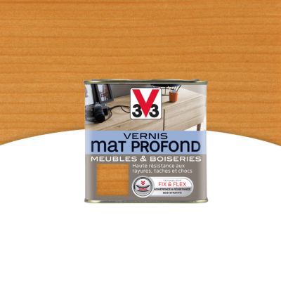 Vernis meubles et boiseries V33 Mat profond chêne doré mat 0,25L