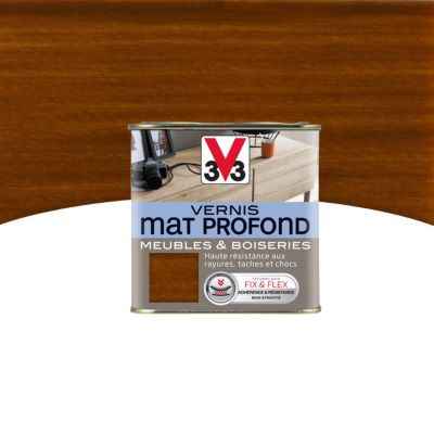 Vernis meubles et boiseries V33 Mat profond teck mat 0,25L