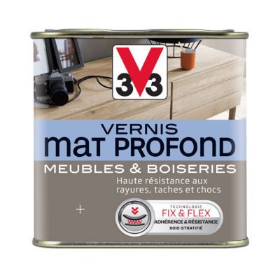 Vernis meubles et boiseries V33 Mat profond incolore mat 0,5L