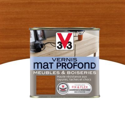 Vernis meubles et boiseries V33 Mat profond acajou mat 0,5L