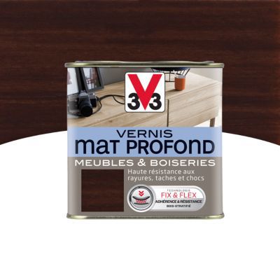 Vernis meubles et boiseries V33 Mat profond wengé mat 0,5L