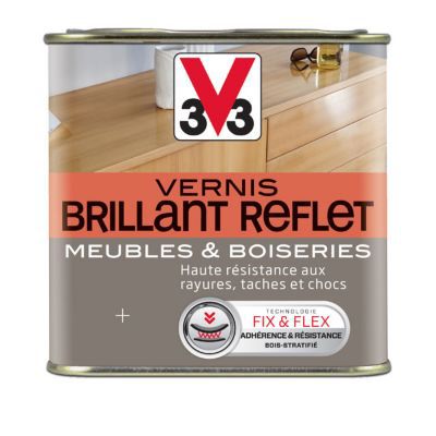 Vernis meubles et boiseries V33 Brillant reflet incolore brillant 0,25L