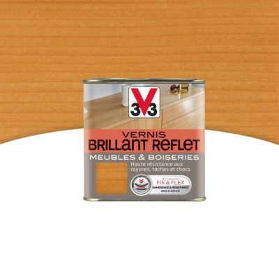Vernis meubles et boiseries V33 Brillant reflet chêne doré brillant 0,25L