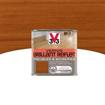 Vernis meubles et boiseries V33 Brillant reflet acajou brillant 0,25L