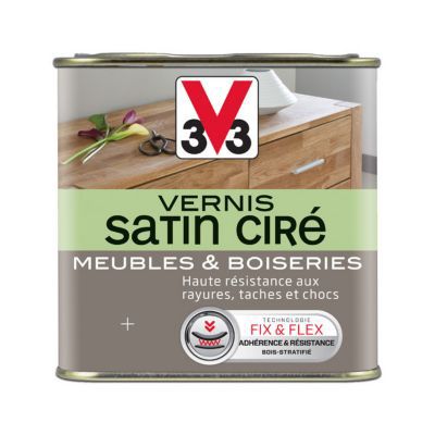 Vernis meubles et boiseries V33 Satin ciré incolore satin 0,25L