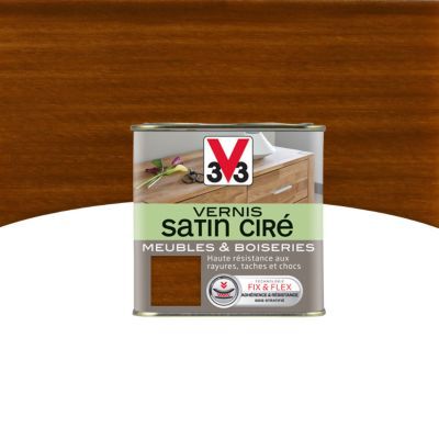Vernis meubles et boiseries V33 Satin ciré teck satin 0,25L