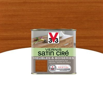 Vernis meubles et boiseries V33 Satin ciré acajou satin 0,25L