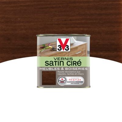 Vernis meubles et boiseries V33 Satin ciré chêne foncé satin 0,25L