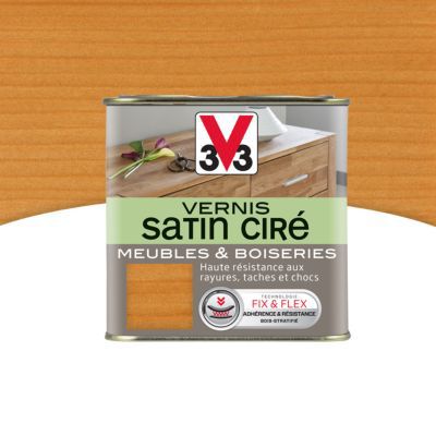 Vernis meubles et boiseries V33 Satin ciré chêne doré satin 0,5L