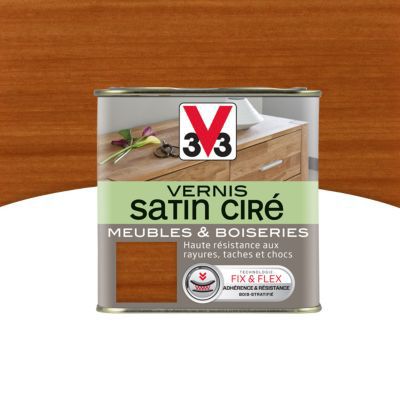 Vernis meubles et boiseries V33 Satin ciré acajou satin 0,5L