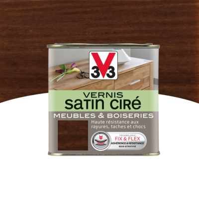Vernis meubles et boiseries V33 Satin ciré chêne foncé satin 0,5L