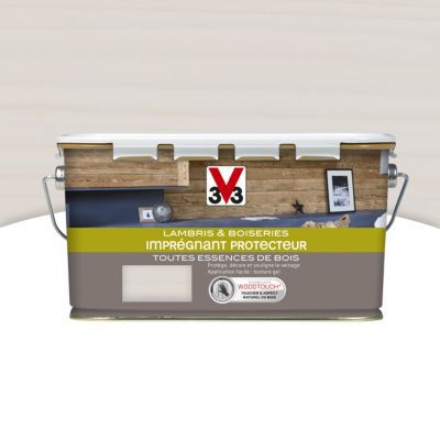 Imprégnant protecteur lambris et boiseries V33 blanc mat 2,5L